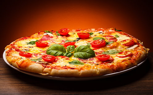 dinner, food, pie, pizza, HD wallpaper HD wallpaper