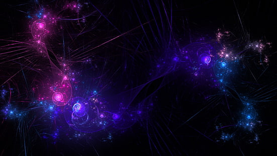 lila und blaue galaxie, abstrakt, einfacher hintergrund, einfache, digitale kunst, blau, lila, formen, linien, HD-Hintergrundbild HD wallpaper