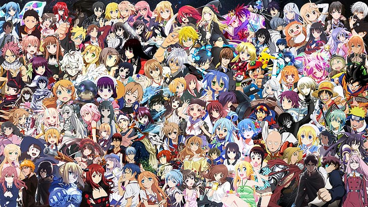 Darling in the FranXX, Zero Two (Darling in the FranXX), Overlord (anime), Albedo (OverLord), Date A Live, Tokisaki Kurumi, Re:Zero Kara Hajimeru Isekai Seikatsu, Rem (Re:Zero), Sword Art Online, Asada Shino, High School DxD, Gremory Rias, Natsuki Subaru, Kono Subarashii Sekai ni Shukufuku wo!, Aqua (KonoSuba), Kakegurui, Jabami Yumeko, Kobayashi-san Chi no Maid Dragon, Tohru (Kobayashi-san Chi no Maid Dragon), No Game No Life, Shiro (No Game No Life No Life), Shingeki no Kyojin, Eren Jeager, Fullmetal Alchemist: Brotherhood, Koe no Katachi., Shouko Nishimiya, Violet Evergarden, Fairy Tail, Doma Umaru, Uzumaki Boruto, Kaneki Ken, Yagami Light , Pokémon, Pikachu, Saitama, Fate series, Yuuki Asuna (Sword Art Online), Haikyū!!, Hentai Ōji to Warawanai Neko, Monkey D. Luffy, the yedi ölümcül günah, Ash Ketchum, Bleach, BLEND-S, Blue Exorcist, Clannad, Classroom of the Elite, Death Note, Dragon Ball, Shokugeki no Souma, Fuuka, Haifuri, Himouto! Umaru-chan, Hyouka, Kurosaki Ichigo, Kaichou wa Maid-sama!, Kanon, Kantai Collection, Kiritsugu Emiya, Onodera Kosaki, Katsura Kotonoha, Lucky Star, Made in Abyss, Maoyuu Maou Yuusha, Mikasa Ackerman, Monogatari Series, Yahari Ore no Seishun Love Comedy ve Machigatteiru, Naruto (anime), Uzumaki Naruto, Dragneel Natsu, Nisekoi, Noragami, One Piece, One-Punch Man, Ore no Imouto ga Konnani Kawaii Wake ga Nai, Osananajimi ga Shuraba Ball Sugiru'ya Ore no Kanojo, Pokeba Ball Sugiru , Mahou Shoujo Madoka Magica, Rin Okumura, RWBY, Sabre (Fate/Grand Order), School Days, School-Live!, Saionji Sekai, Sora (No Game No Life), SukaSuka, Super Saiyan 2, Tokyo Ghoul, Toradora!, Youkoso Jitsuryoku Shijou Shugi no Kyoushitsu e, Kimi no Na Wa, Yuigahama Yui, HD masaüstü duvar kağıdı