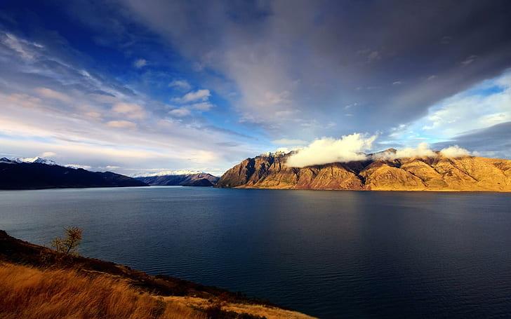 Езеро Hawea Нова Зеландия, езеро, зеландия, hawea, природа и пейзаж, HD тапет