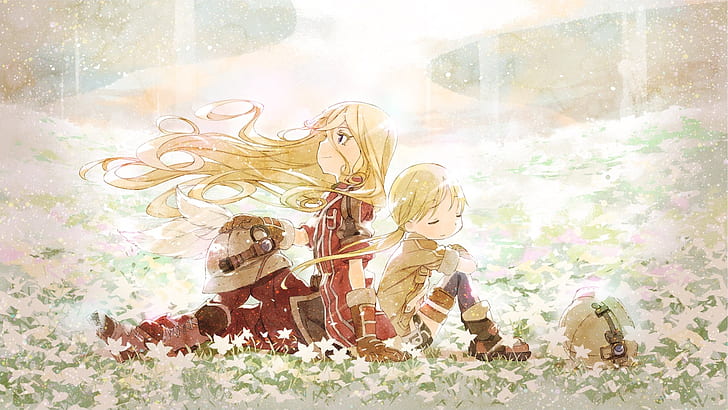 Made in Abyss, Lyza (Made in Abyss), fiori, Riko (Made in Abyss), Sfondo HD