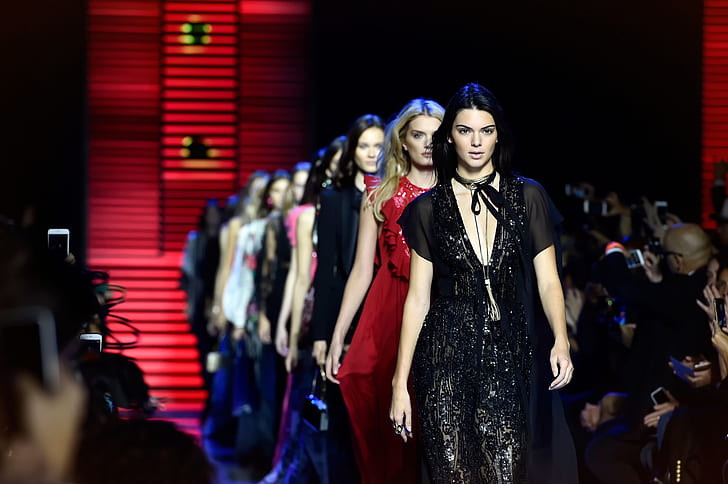 modelo, el show, Kendall Jenner, Semana de la moda de París, Fondo de pantalla HD