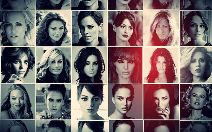 Berühmtheit, Collage, Frauen, Schauspielerin, HD-Hintergrundbild