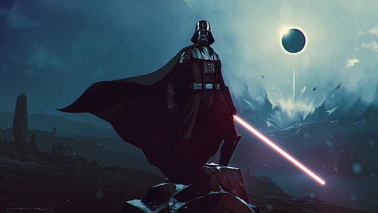 Star Wars Darth Vader digitale Tapete, Darth Vader, Star Wars, Sith, Lichtschwert, Todesstern, HD-Hintergrundbild HD wallpaper
