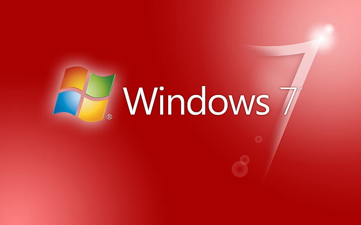 赤いWindows 7、Windows 7、Microsoft、Windows 7、 HDデスクトップの壁紙