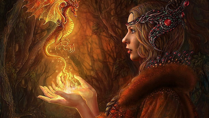 プリンセスフェアリードラゴン リナ逆ドラゴンスレイヤー 妖精 ドラゴン 女の子 美しい 女性 王子 火 ファンタジー 3 Dと抽象 Hdデスクトップの壁紙 Wallpaperbetter