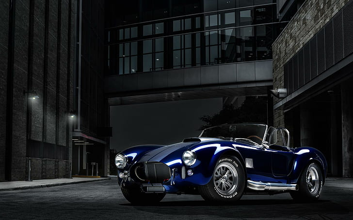 Shelby Cobra Car, blue convertible coupe, shelby, cobra, cars, other cars, HD wallpaper