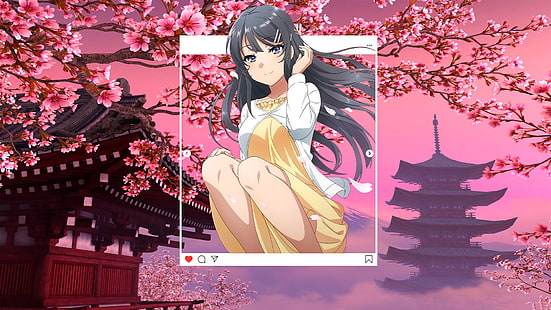 Sakurajima Mai, аниме момичета, аниме, mai sakurajima, момиче зайче, HD тапет HD wallpaper