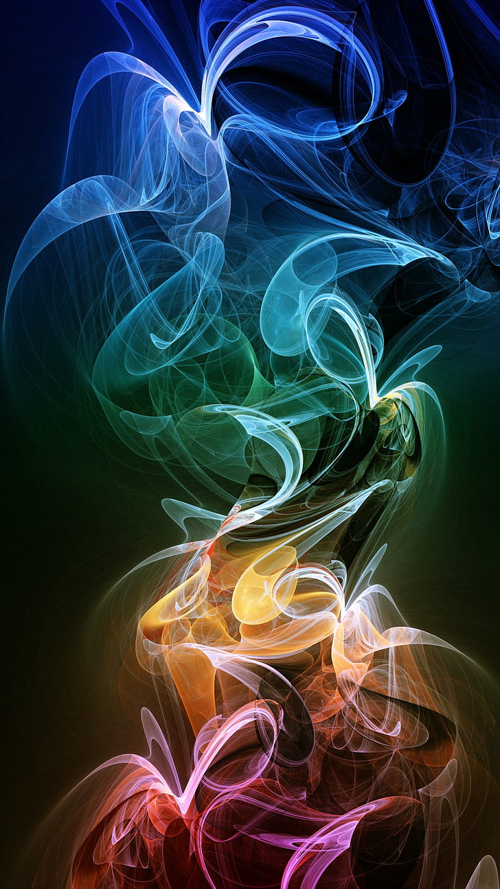 Абстрактный, дым, цвет, абстрактный, дым, цвет, HD обои, телефон обои