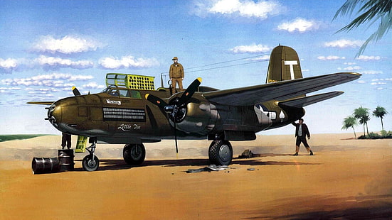 schwarze Kampfflugzeug Tapete, Figur, Angriff, United States Air Force, Nachtjäger, Douglas A-20 Havoc, leichte Bomber, DB-7 Boston, HD-Hintergrundbild HD wallpaper