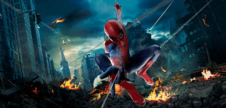 Wallpaper digital Marvel Spider-Man, mobil, Kota, wallpaper, api, fantasi, Wallpaper  HD | Wallpaperbetter