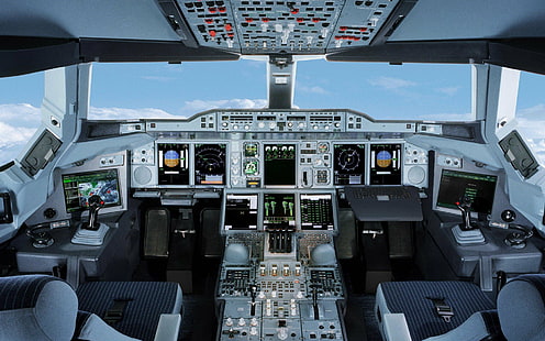 a380, аэробус, авиалайнер, самолет, самолет, транспорт, HD обои HD wallpaper