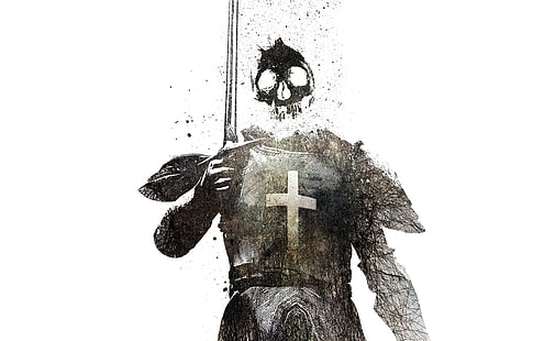 Death Knight, Templar Knight illustration, Vintage, Death, Knight, HD tapet HD wallpaper