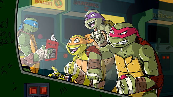 Tortugas ninjas mutantes adolescentes, Donatello (TMNT), Leonardo (TMNT), Miguel Ángel (TMNT), Rafael (TMNT), Fondo de pantalla HD HD wallpaper