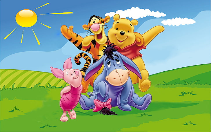 Winnie The Pooh Tigger Piglet Eeyore Grey Donkey Desktop Wallpaper Hd per PC Tablet e Mobile Download 3840 × 2400, Sfondo HD