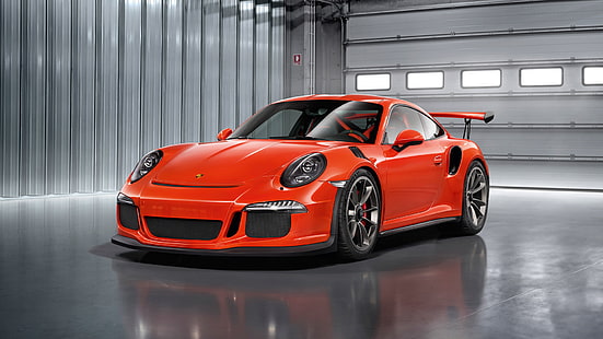 Porsche 911 GT3 RS, auto, macchine rosse, veicolo, rendering, Sfondo HD HD wallpaper