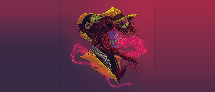 illustration abstraite multicolore, Brock Hofer, gore, Carnage, Fond d'écran HD