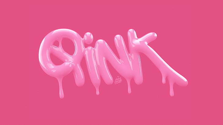 текст, цифровое искусство, Алексис Персани, розовый, 3D, HD обои
