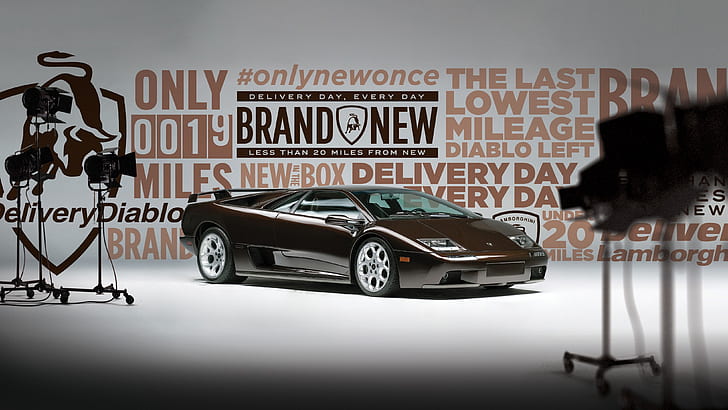 Lamborghini, Lamborghini Diablo, Super Car, итальянские автомобили, HD обои