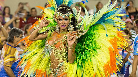 baile, brasil, карнавал, празник, janeiro, rio, HD тапет HD wallpaper