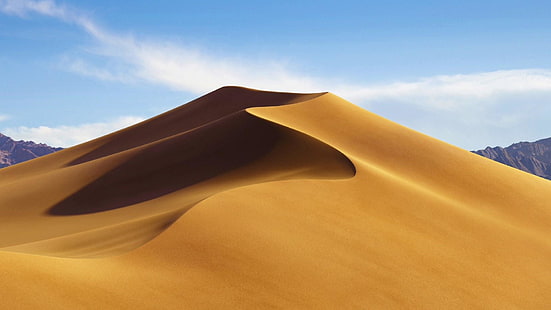 sjungande sand, sanddyn, öken, dyn, himmel, sand, landskap, mojave, mojaveöknen, usa, HD tapet HD wallpaper