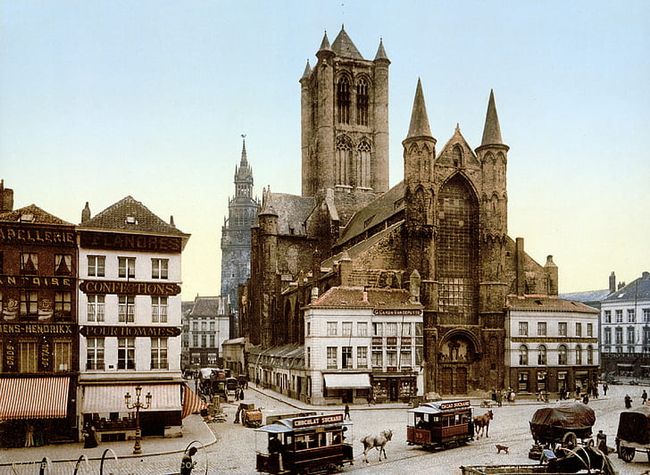 Kiliseler, Saint Nicholas 'Church, Gent, HD masaüstü duvar kağıdı