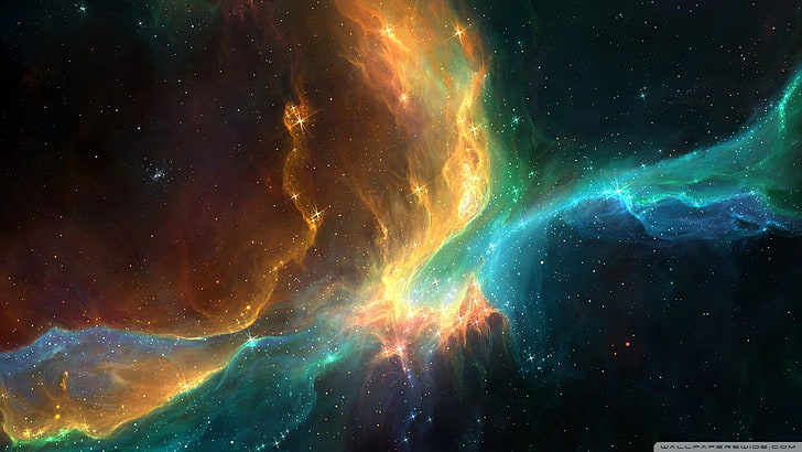 ruang, nebula, TylerCreatesWorlds, Wallpaper HD