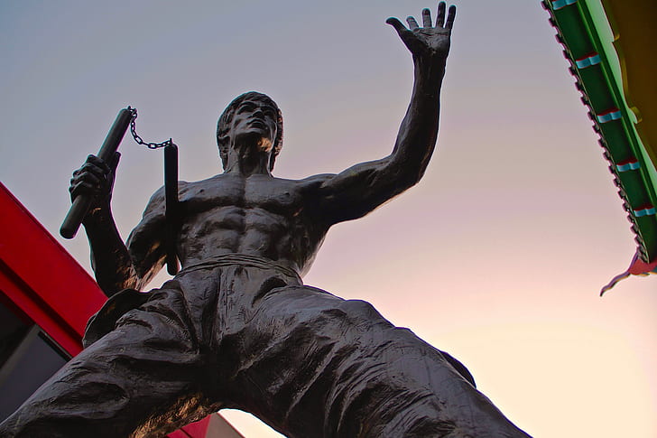 monument, legend, Bruce Lee, HD wallpaper