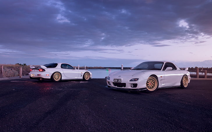 Mazda, Mobil, Putih, RX-7, Olahraga, Wallpaper HD