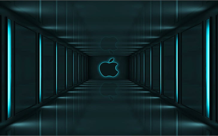 Glödande Apple-logotyp, Apple-logotyp, datorer, 1920x1200, Apple, Macintosh, HD tapet