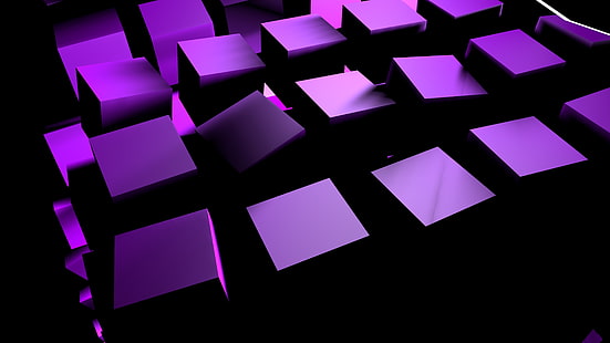 tessuto nero e rosa con stampa a stella, cubo, Cinema 4D, 3D, Sfondo HD HD wallpaper