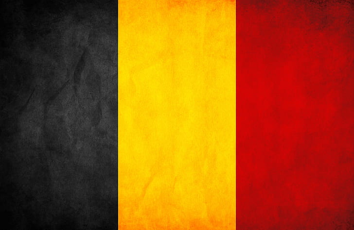 Бельгия, флаг, черный, желтый, красный, HD обои