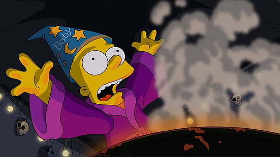 Os Simpsons, Bart Simpson, mago, HD papel de parede HD wallpaper