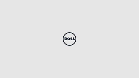 brands, Dell, logo, minimalism, HD wallpaper HD wallpaper