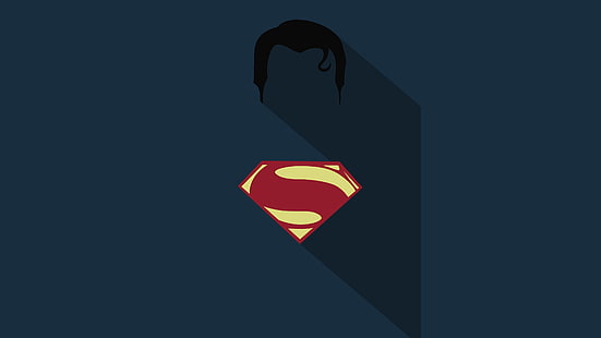 Superman, DC Comics, Minimalista, Superman Logo, Fondo de pantalla HD HD wallpaper