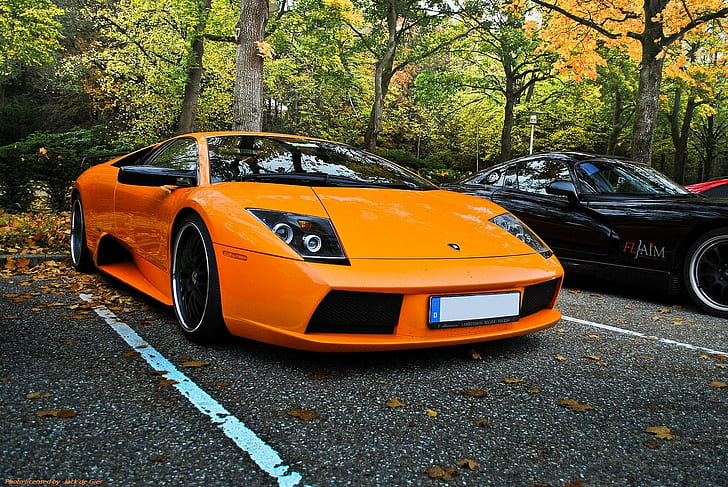 Autos, Coupé, Italien, Lamborghini, Murcielago, Orange, Supersportwagen, HD-Hintergrundbild