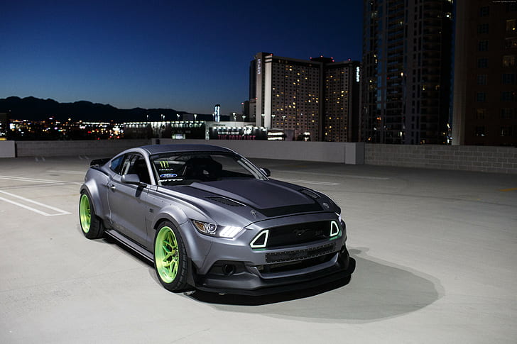 speed, black, Best Cars 2015, sports car, Ford Mustang RTR, luxury cars, Mustang, test drive, road, HD wallpaper