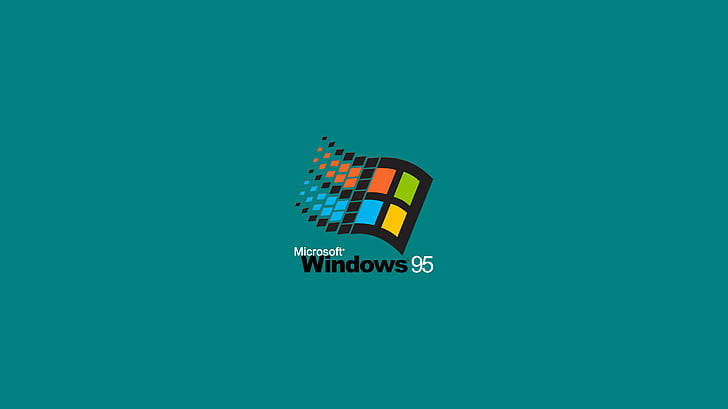 digital art, logo, Microsoft Windows, Windows 95, HD wallpaper