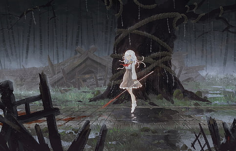 Anime, Monogatari (Seri), Nadeko Medusa, Nadeko Sengoku, Wallpaper HD HD wallpaper