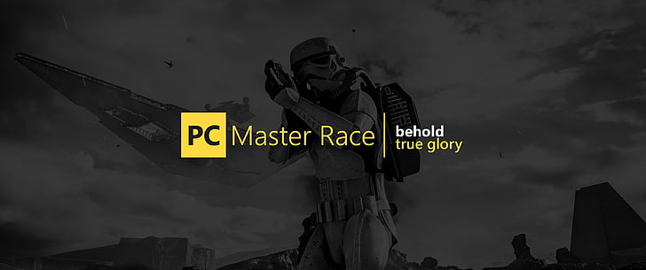 ألعاب الكمبيوتر ، PC Master Race ، Storm Troopers ، Star Destroyer ، Star Wars، خلفية HD