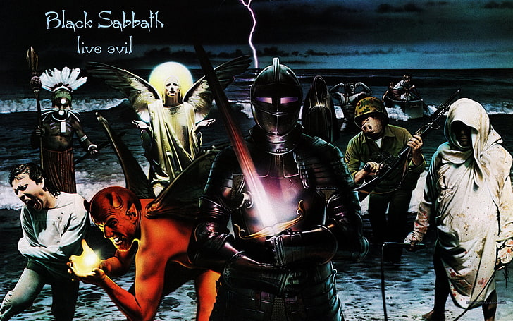 Группа (Музыка), Black Sabbath, Обложка альбома, Хард-рок, Хеви-метал, HD обои
