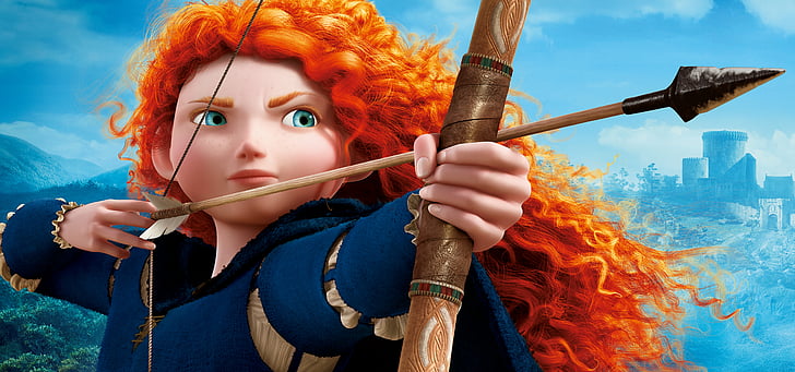 Princess Merida, Brave, Animation, Disney Princess, 4K, Fondo de pantalla HD