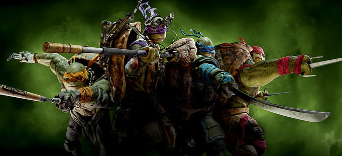 Wojownicze Żółwie Ninja, nastoletnie zmutowane żółwie ninja, Raphael, Michelangelo, Leonardo, Donatello, Tapety HD HD wallpaper
