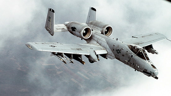 a10 vårtsvin flygplan militärflygplan flygplan jetfighter maskingevär bombplan, HD tapet HD wallpaper