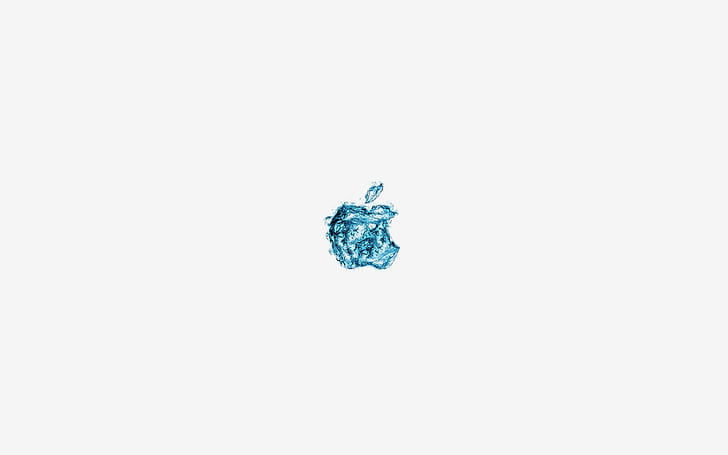Apple Logo Water White Blue Art Illustration Hd Wallpaper Wallpaperbetter