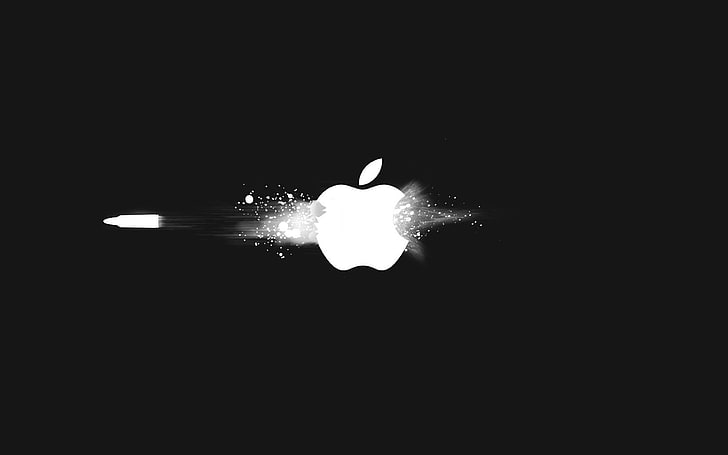 apple, logo, ihate, dark, minimal, illustration, art, HD wallpaper
