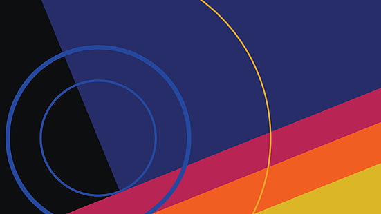 blaue, rosa und orange digitale Tapete, unbenannt, digitale Kunst, materieller Stil, Android L, Muster, Minimalismus, bunter, einfacher Hintergrund, HD-Hintergrundbild HD wallpaper