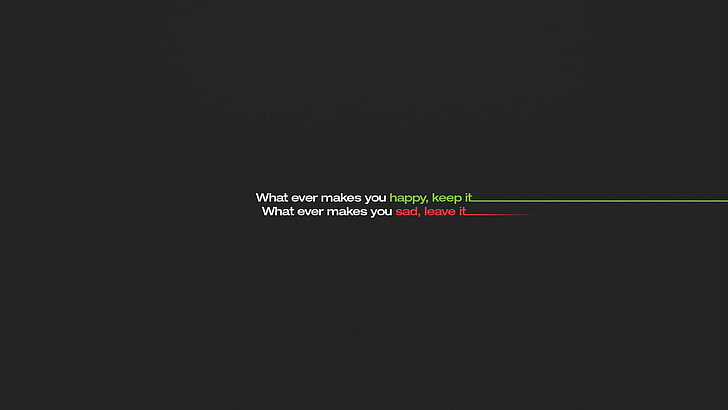 minimalisme, bouleversé, tristesse, triste, heureux, texte, citation, vert, Fond d'écran HD