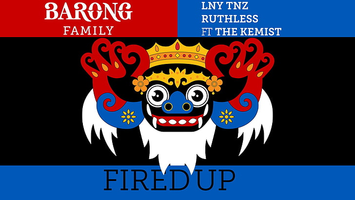 Barong Family fired up logo, music, EDM, LNY TNZ, cover art, hardstyle, album covers, HD wallpaper
