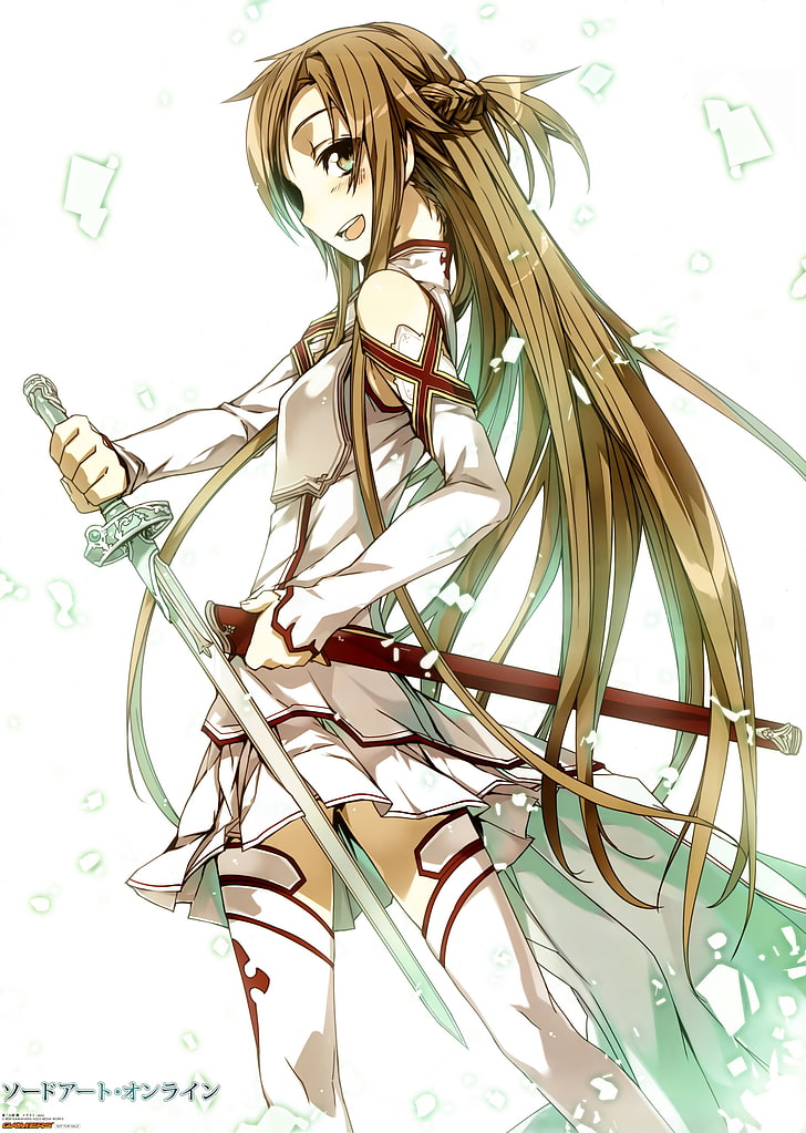 Yuuki, anime, art, online, sao, sword, HD phone wallpaper